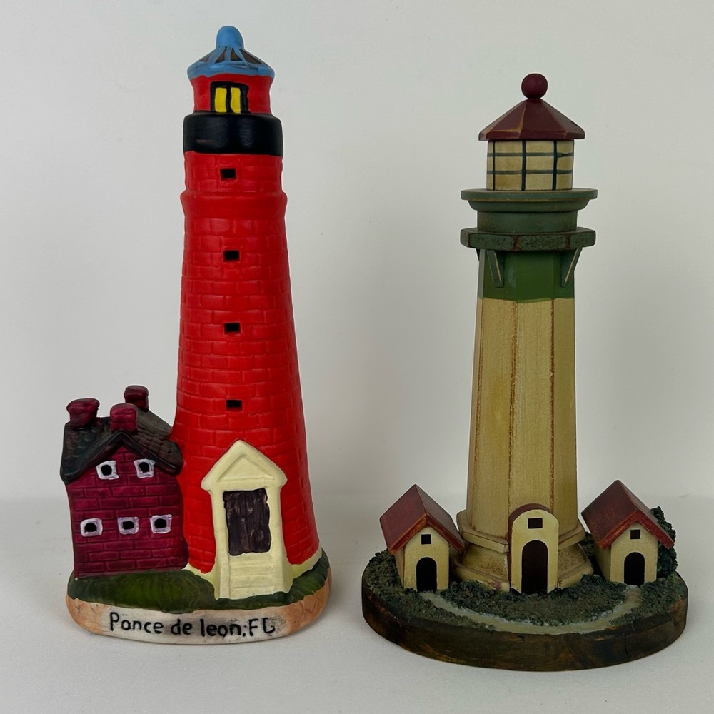 2 - Nautical Lighthouses (1 Ponce De Leon, FL & 1 Gray's Harbor WA ST.)